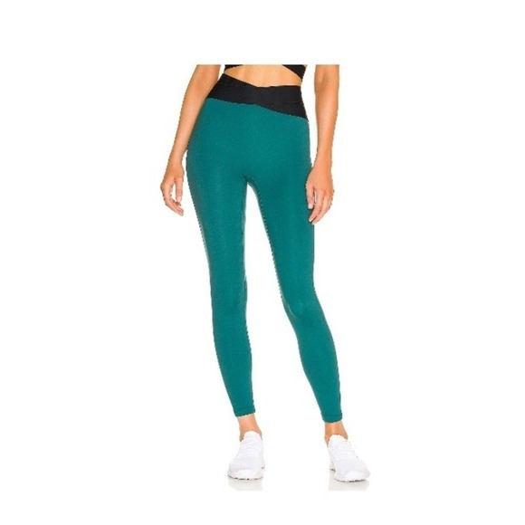 Le Ore Crossover Leggings High Waist Yoga Pants Athletic Green Size XS - Picture 7 of 13